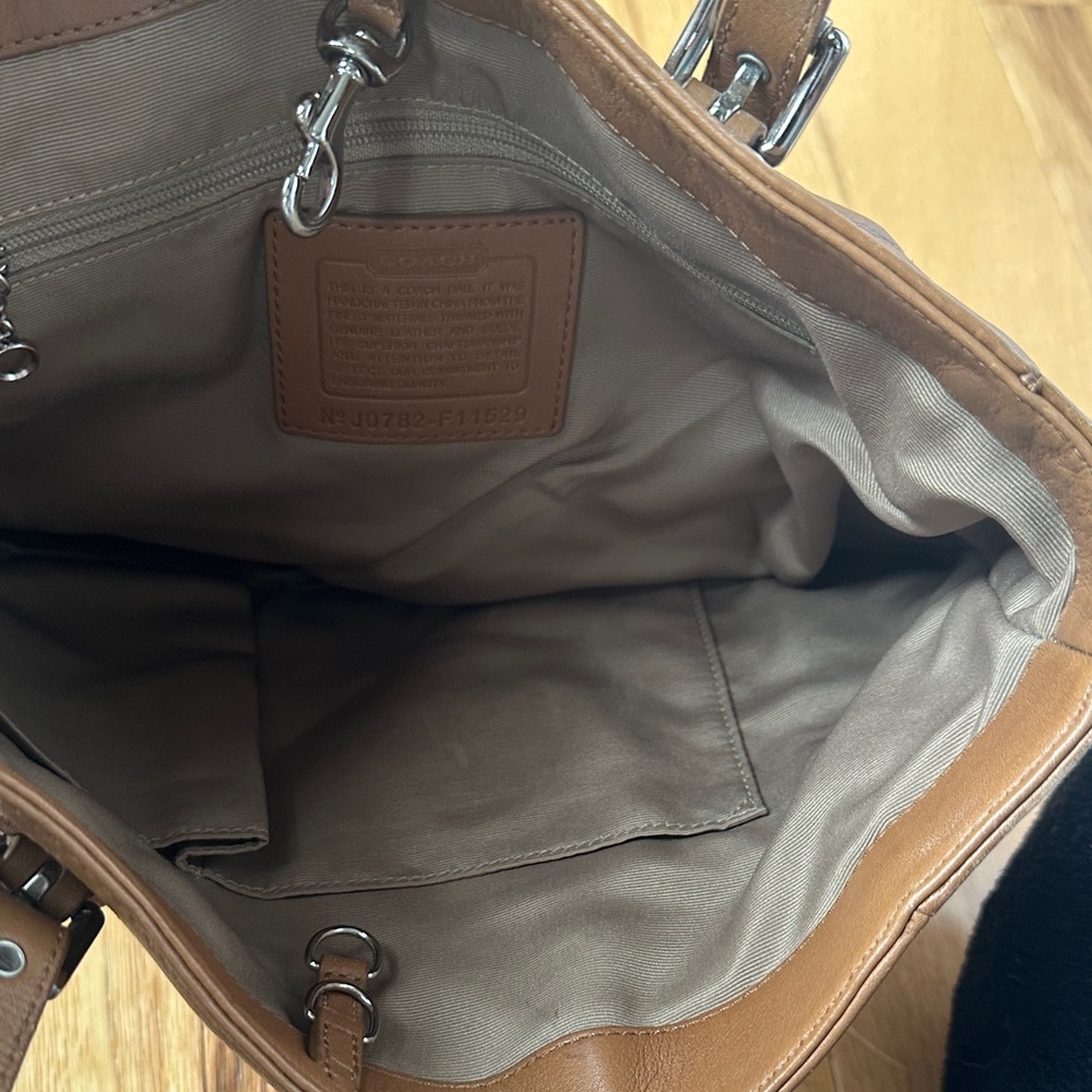 Coach Brown and Tan Signature Tote - Picture 4 of 4